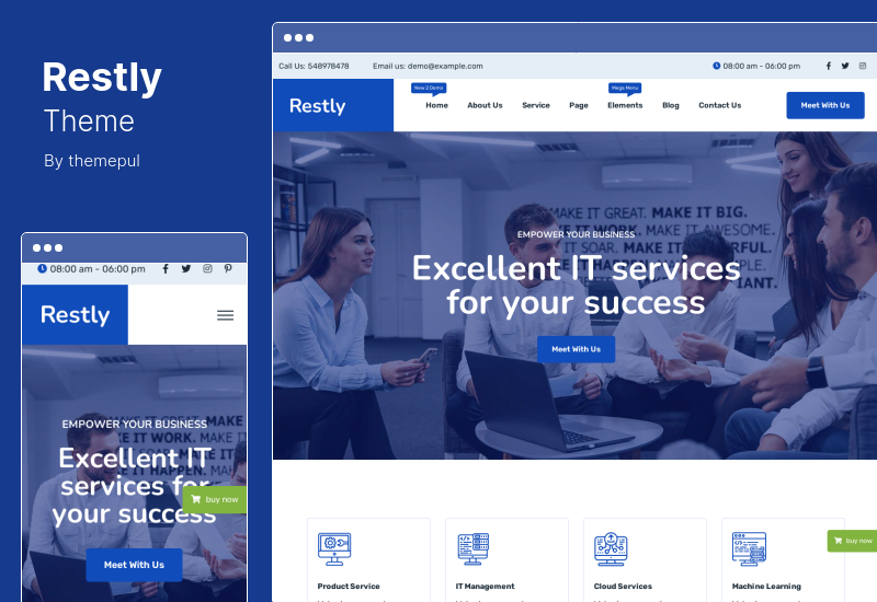 Restly Theme - IT Solutions & Technology WordPress Theme
