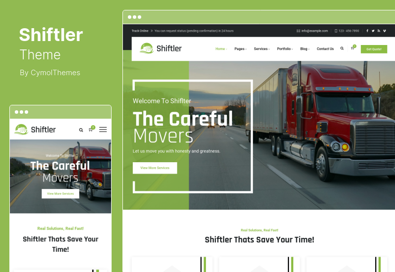 Shiftler Theme - Transportation & Logistics WordPress Theme