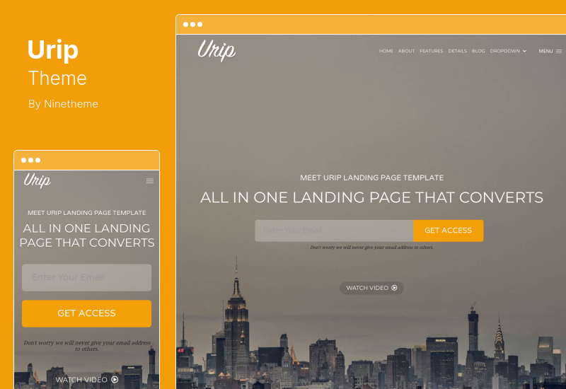 Urip Theme - Landing Page WordPress Theme