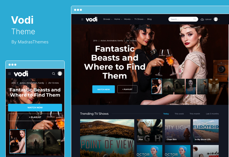 Vodi Theme - Video WordPress Theme for Movies & TV Shows