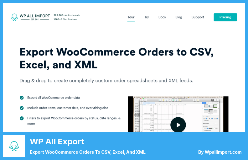 WP All Export Plugin - Export WooCommerce Orders to CSV, Excel, and XML