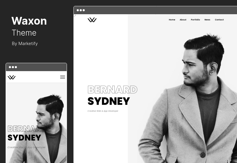 Waxon Theme - Personal Portfolio WordPress Theme