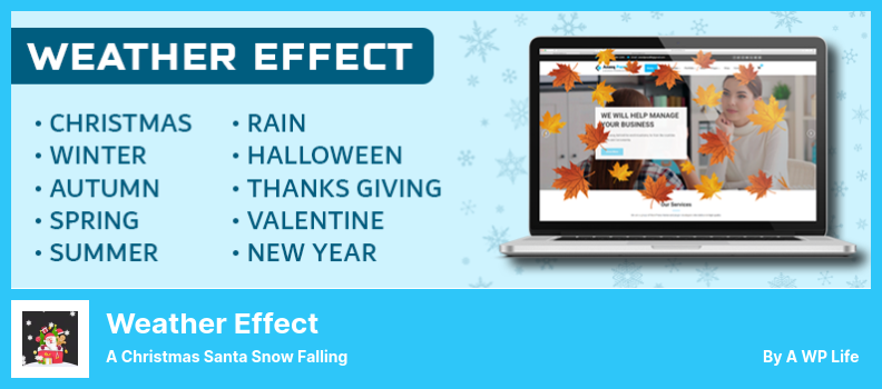 Weather Effect Plugin - A Christmas Santa Snow Falling