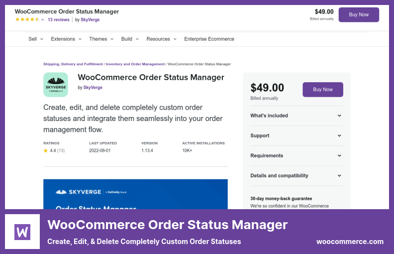 WooCommerce Order Status Manager Plugin - Create, Edit, & Delete Completely Custom Order Statuses