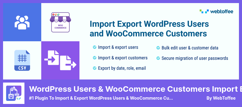 WordPress Users & WooCommerce Customers Import Export Plugin - #1 Plugin to Import & Export WordPress Users & WooCommerce Customers