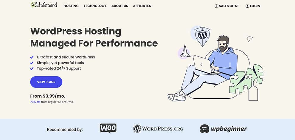 SiteGround cheap WordPress hosting