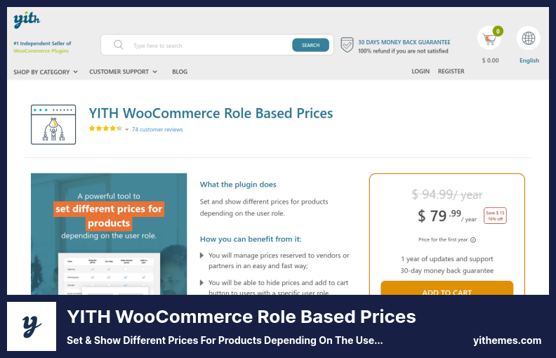 YITH WooCommerce Role Based Prices Plugin - Set & Show Different Prices for Products Depending on The User's Role