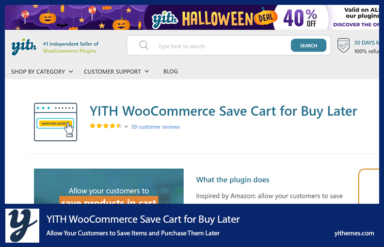 YITH WooCommerce Save Cart for Buy Later Plugin - Allow Your Customers to Save Items and Purchase Them Later