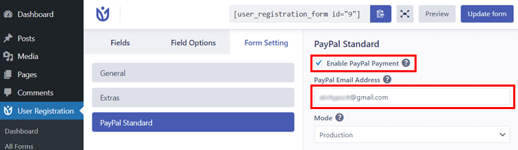 Enable PayPal Payment