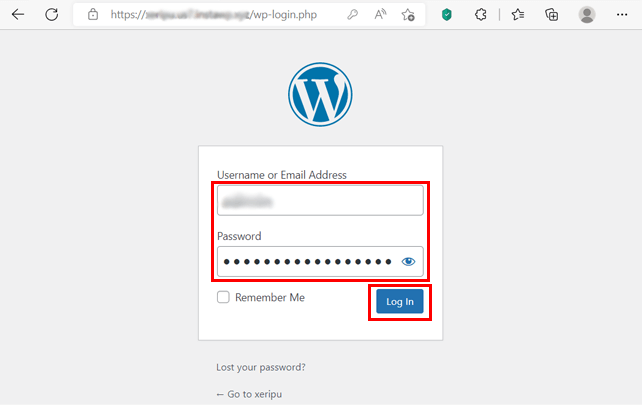 Enter Username Password and Login