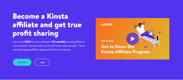 Kinsta affiliate program overview