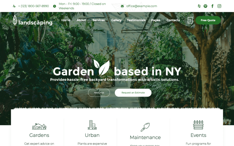 Landscaping theme