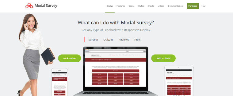 modal survey wordpress plugin