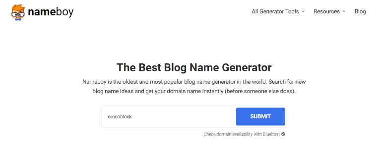 nameboy blog name generator