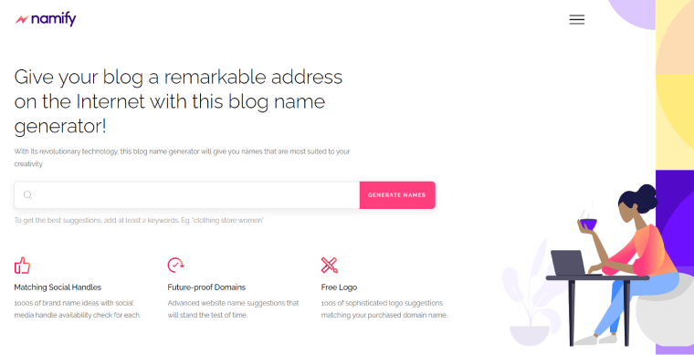 namify blog name generator