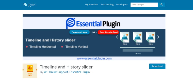 timeline and history slider wordpress plugin