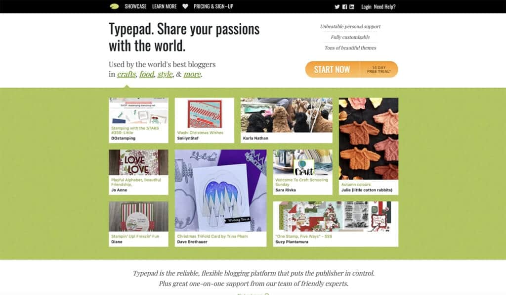 typepad blogging platform free