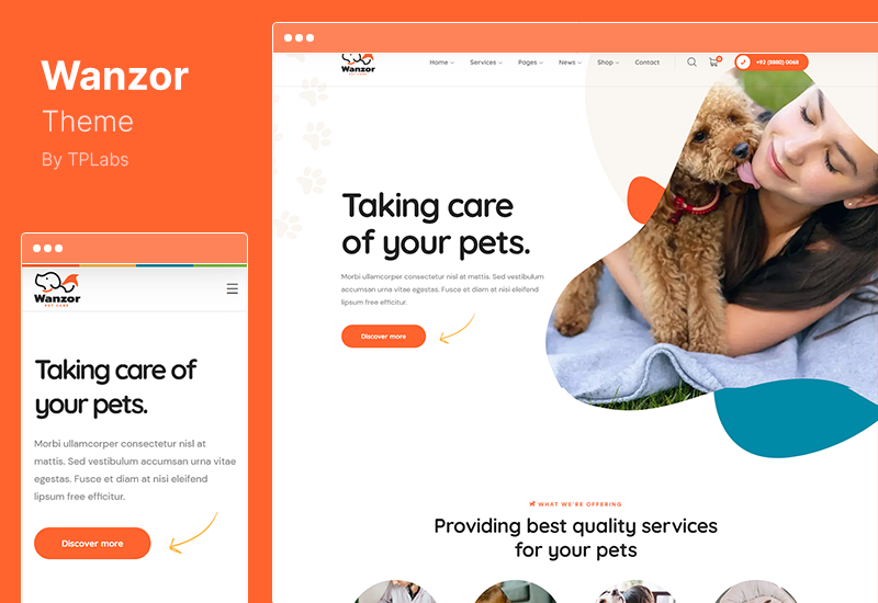 Wanzor Theme - Pet  WordPress Theme