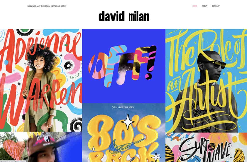 David Milan is a 3D artist, director, and hand lettering designer working across multiple disciplines including typography and illustrations.