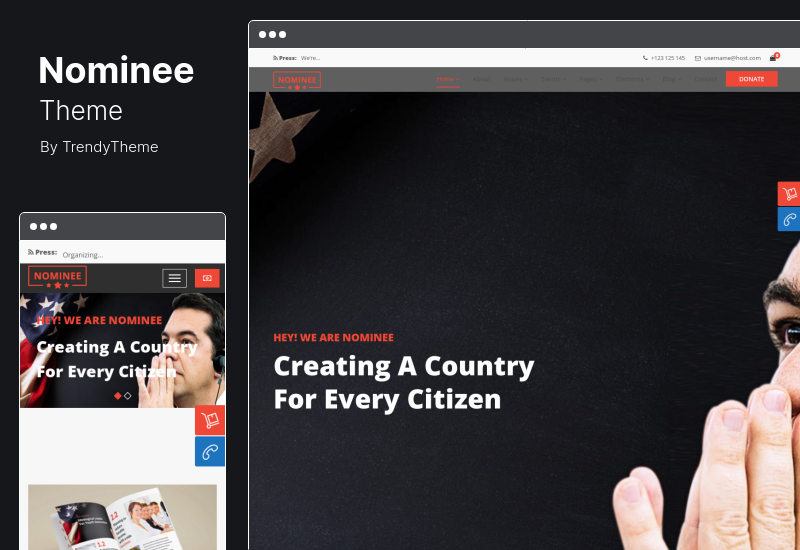 Nominee Theme - Political WordPress Theme for Candidate and Political Leader