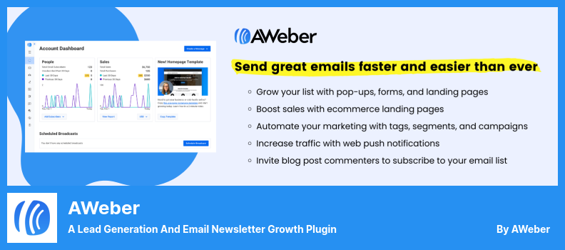 AWeber Plugin - A Lead Generation and Email Newsletter Growth Plugin