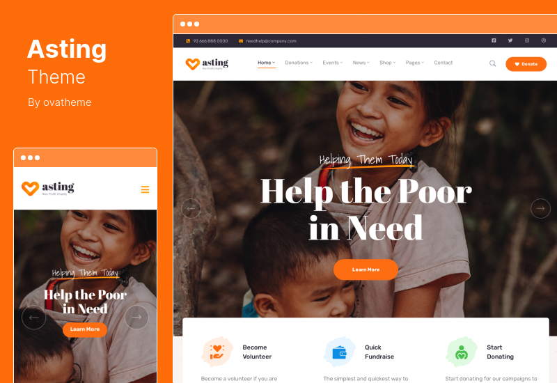 Asting Theme - Charity & Donation WordPress Theme