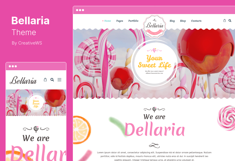 Bellaria Theme - a Delicious Cakes and Bakery WordPress Theme