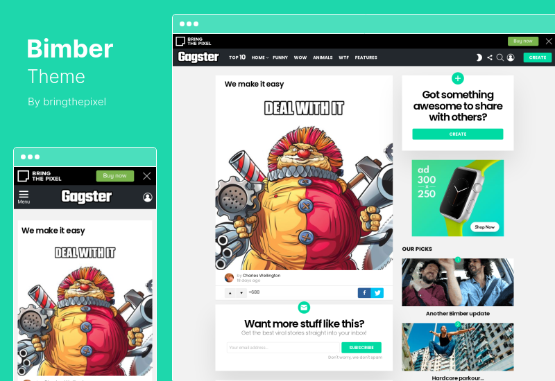 Bimber Theme - Viral Magazine WordPress Theme