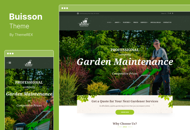 Buisson Theme - Gardening & Landscaping Services WordPress Theme