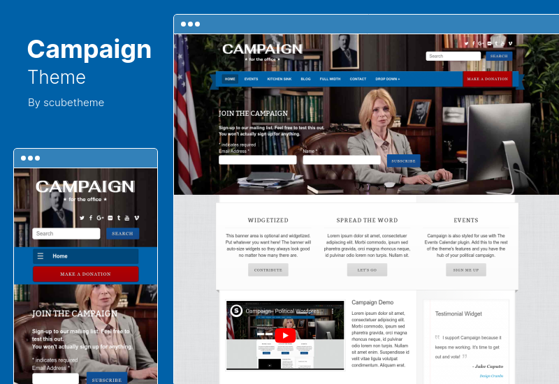 Campaign Theme - Political WordPress Theme