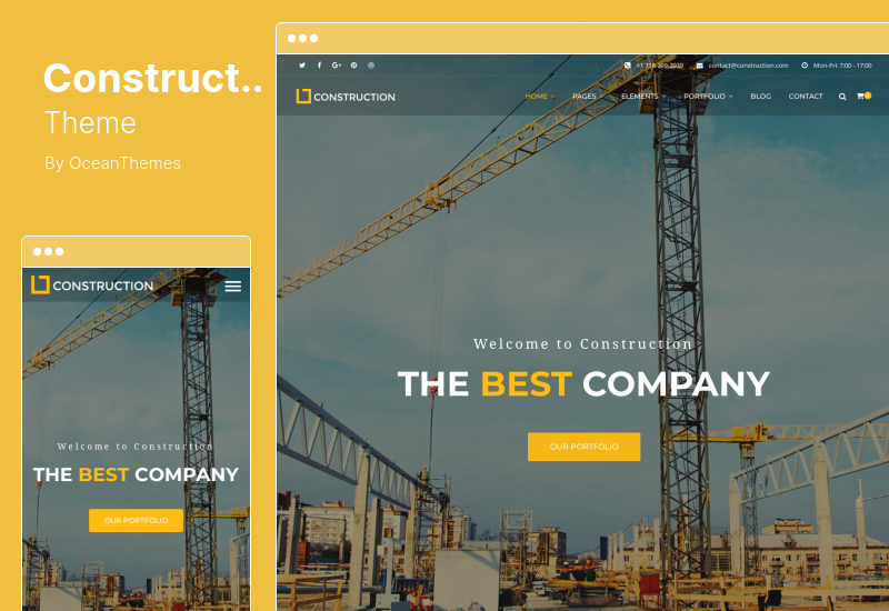 Construction Theme - Business & Building Company WordPress Theme