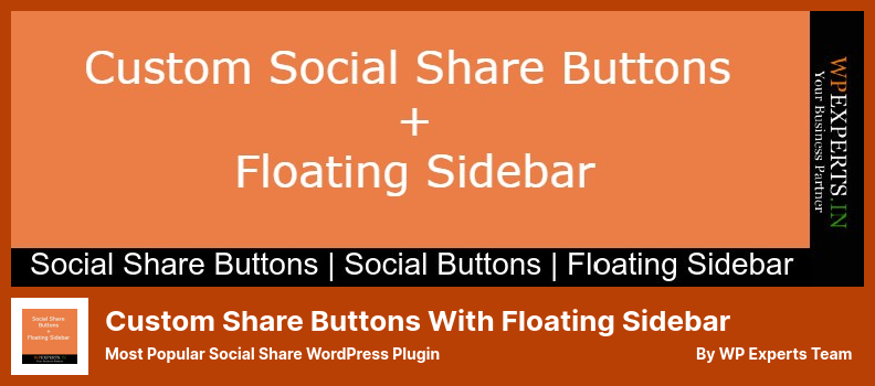 Custom Share Buttons with Floating Sidebar Plugin - Most Popular Social Share WordPress Plugin