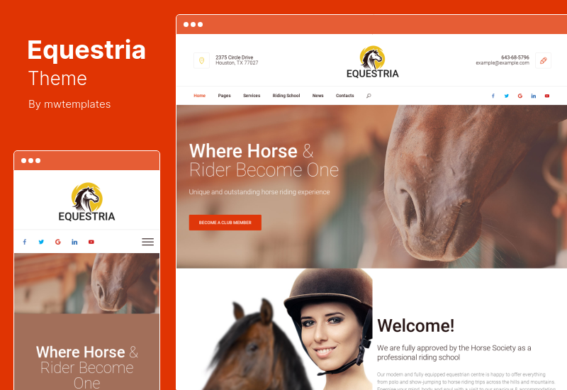 Equestria Theme - Horse Riding Club WordPress Theme