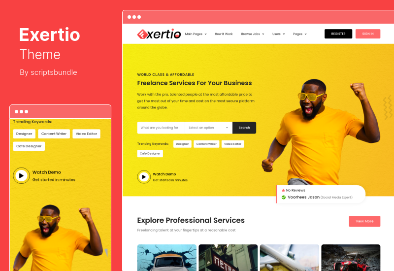 Exertio Theme - Freelance Marketplace WordPress Theme