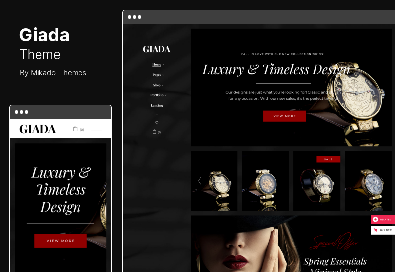 Giada Theme - Jewelry and Watch Store WordPress Theme