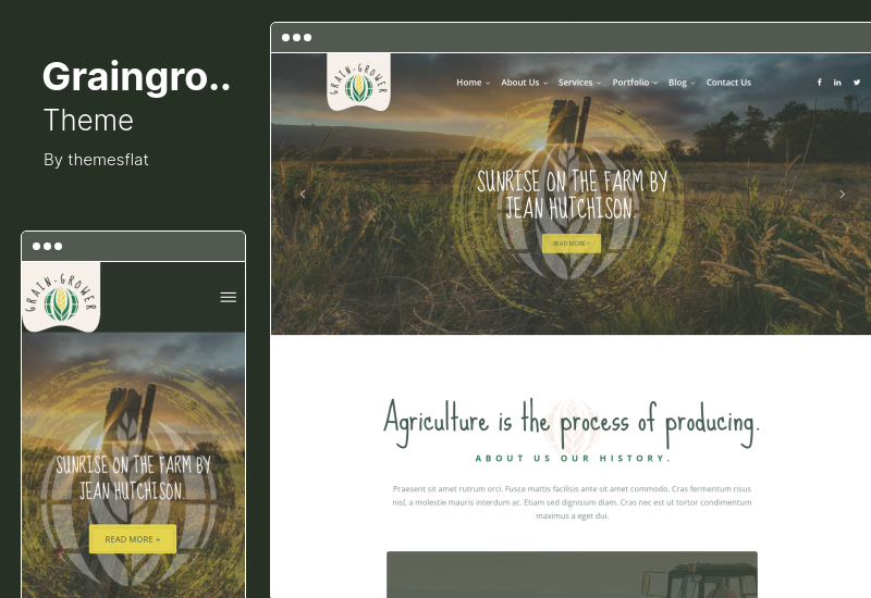 Graingrower Theme - Agriculture Farming WordPress Theme
