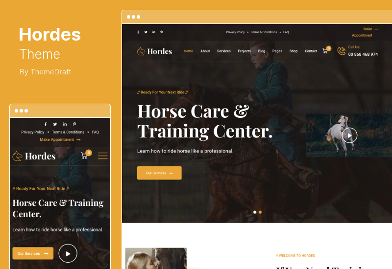 Hordes Theme - Equestrian and Horse WordPress Theme