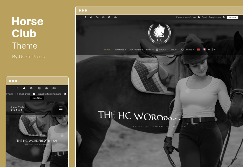 Horse Club Theme - Equestrian WordPress Theme