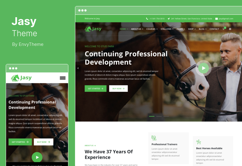 Jasy Theme - Horses & Stables WordPress Theme