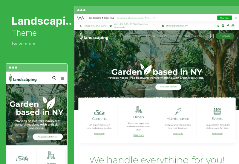 Landscaping Theme - Garden Landscaper WordPress Theme