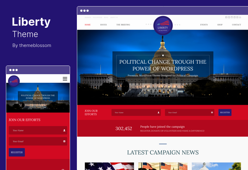 Liberty Theme - Your Political WordPress Theme