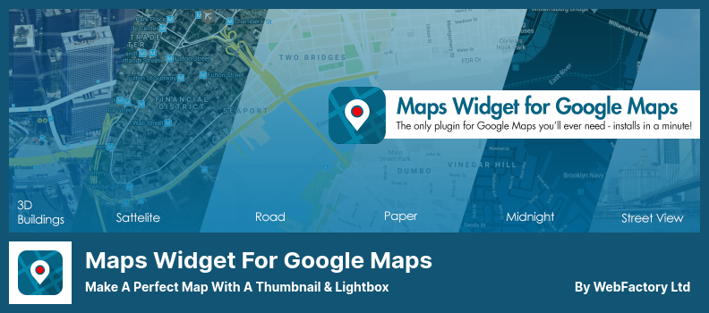 Maps Widget for Google Maps Plugin - Make a Perfect Map With a Thumbnail & Lightbox