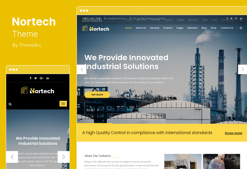Nortech Theme - A Industry and Engineering WordPress Theme