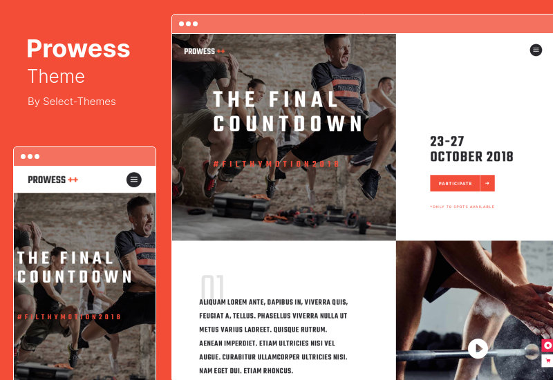 Prowess Theme - Fitness and Gym WordPress Theme