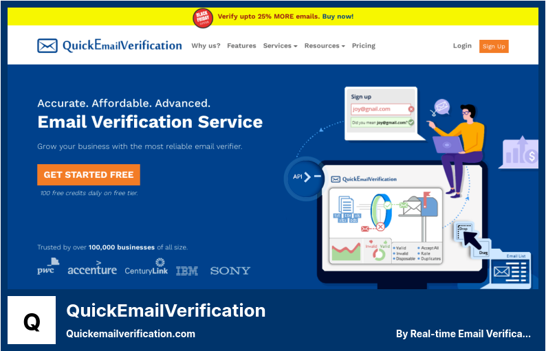 QuickEmailVerification - Real-time Email Verification API & Reliable Email List Cleaning