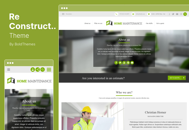 ReConstruction Theme - Contractor & Building WordPress Theme