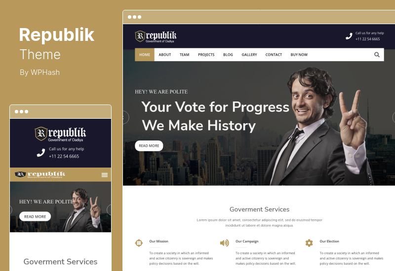 Republik Theme - Government Portal WordPress Theme