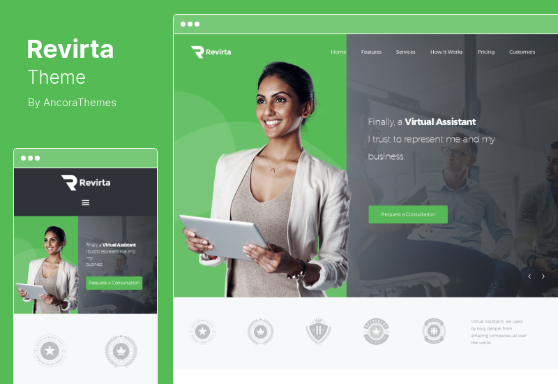 Revirta Theme - Personal Virtual Assistant & Secretary WordPress Theme