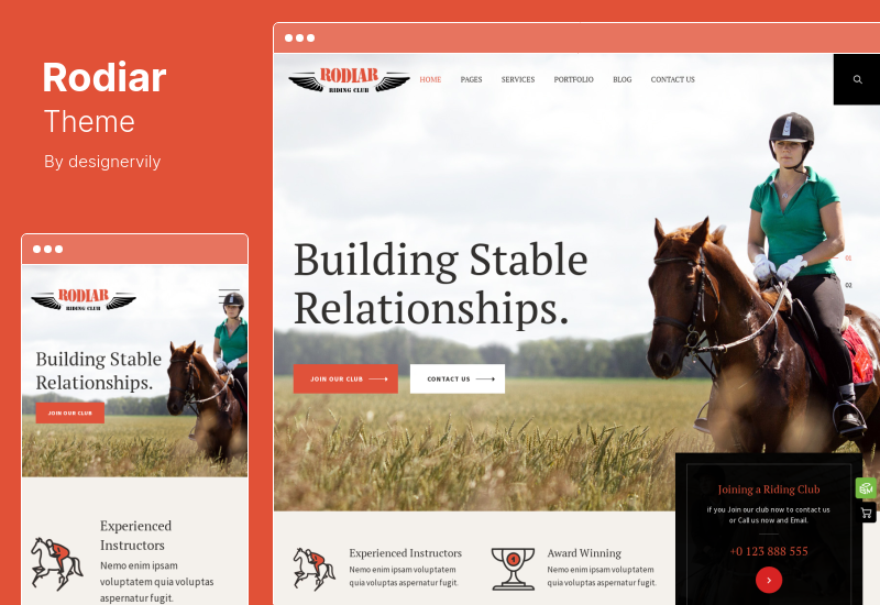 Rodiar Theme - WordPress Theme for Rider's Club
