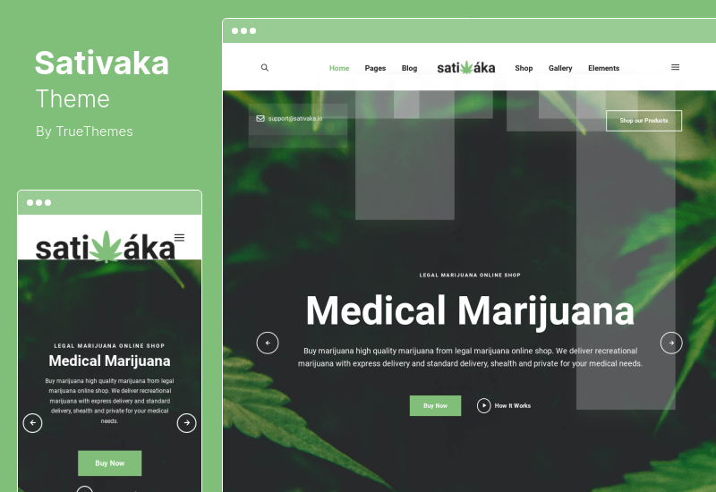 Sativaka Theme - Medical Marijuana Dispensary WordPress Theme